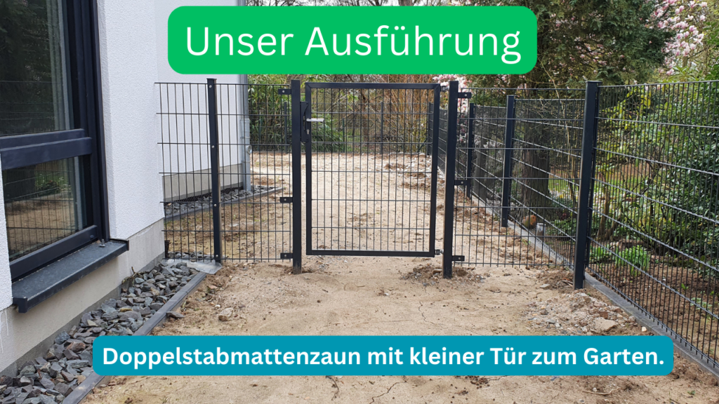 Grundstück mit Bauzaun sichern.