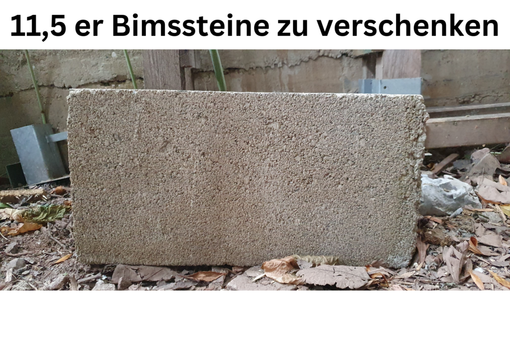 11,5 er Bimssteine zu verschenken