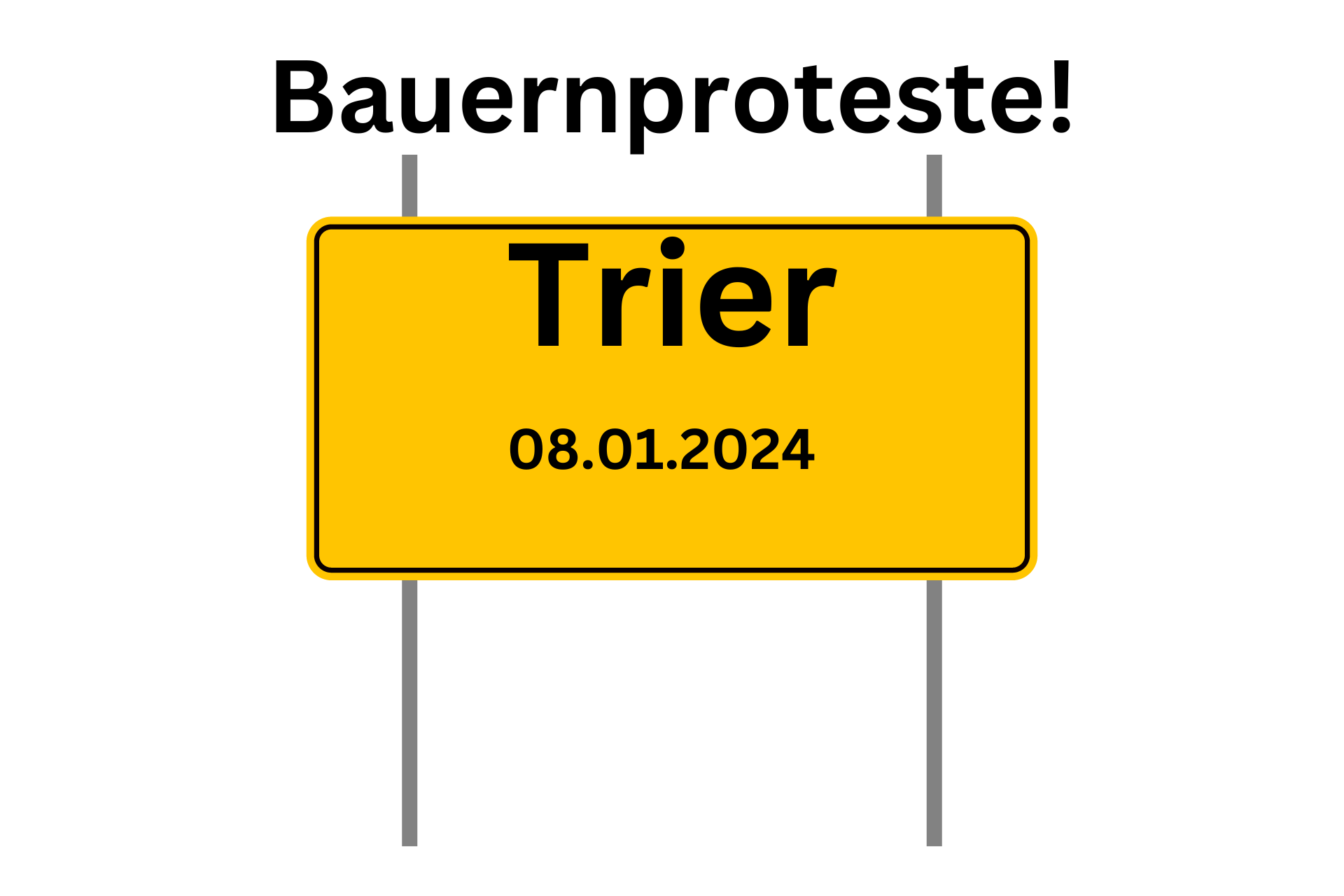 Trier 08.01.2024 Demo der Bauern und Landwirte.