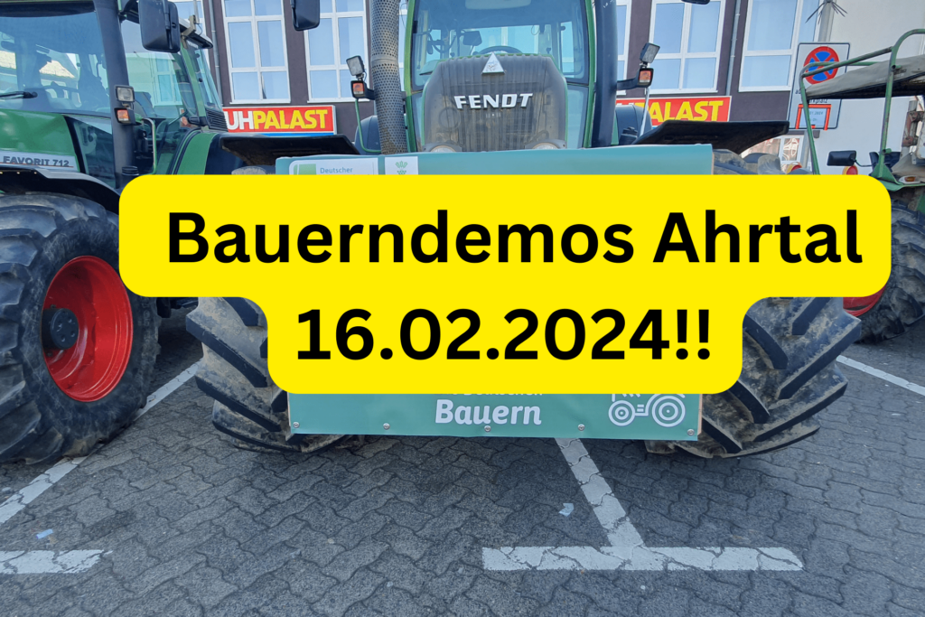 Bauernprotest in Unterlüß, ZDF Provokationen? Rheinmetall Waffenwerk. 5 Ahrtal Bauerndemo 16.02.2024