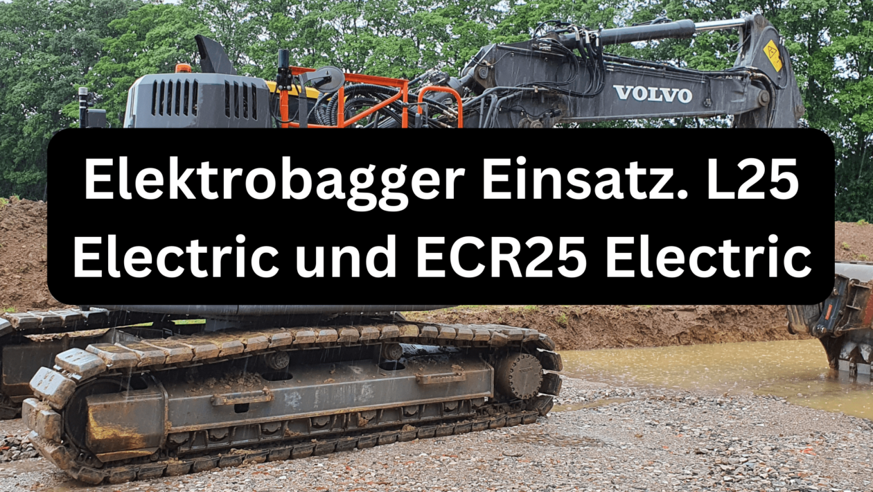 Elektrobagger Einsatz. L25 Electric und ECR25 Electric 1 Bild Bagger NUR Platzhalter!