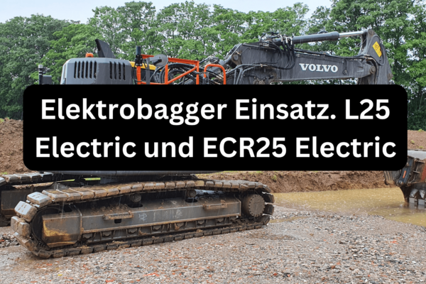Elektrobagger Einsatz. L25 Electric und ECR25 Electric 1 Bild Bagger NUR Platzhalter!
