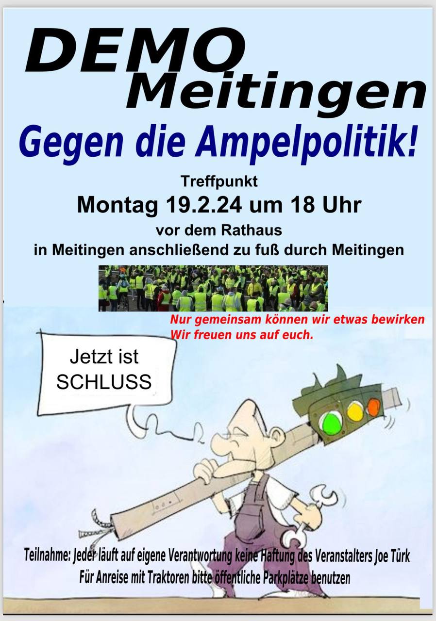 Lokaler Protest gegen die Ampelpolitik in Meitingen