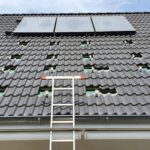 Dachziegel entfernt für Montage Dachanker