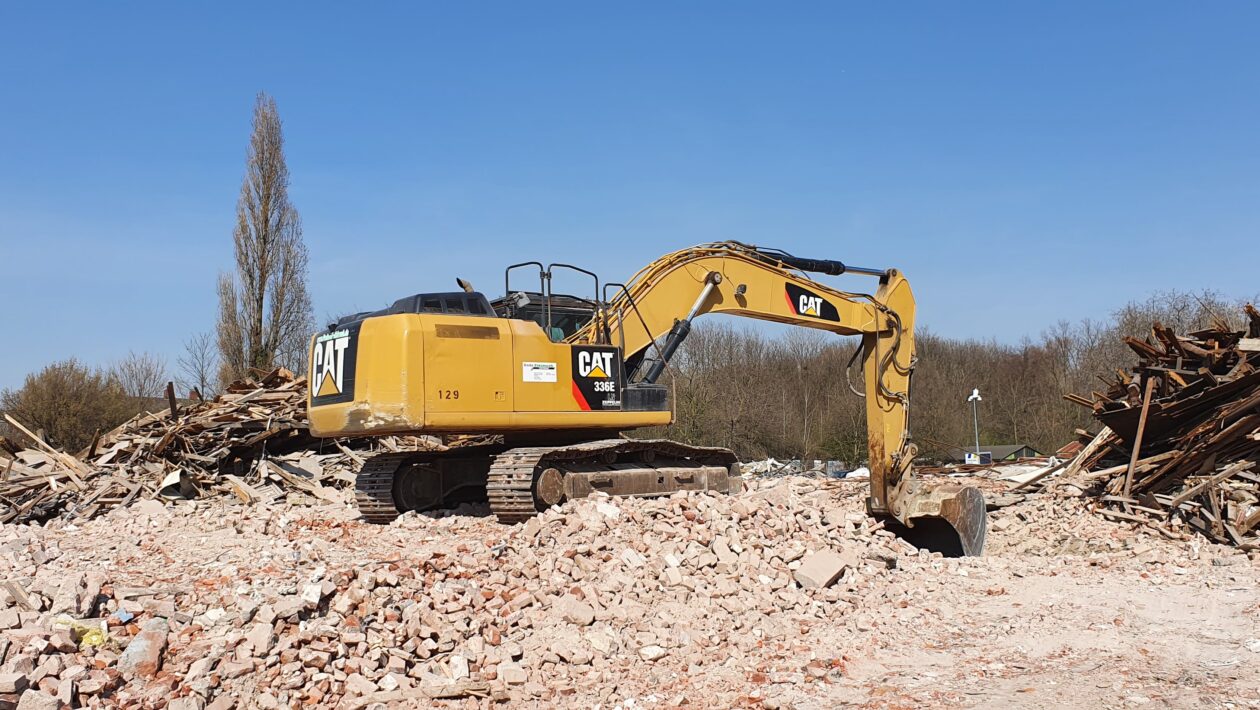 Baggerarbeiten auf einer Baustelle