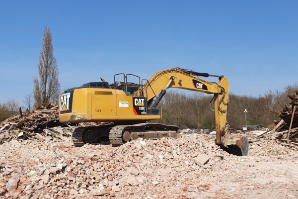 Baggerarbeiten auf einer Baustelle