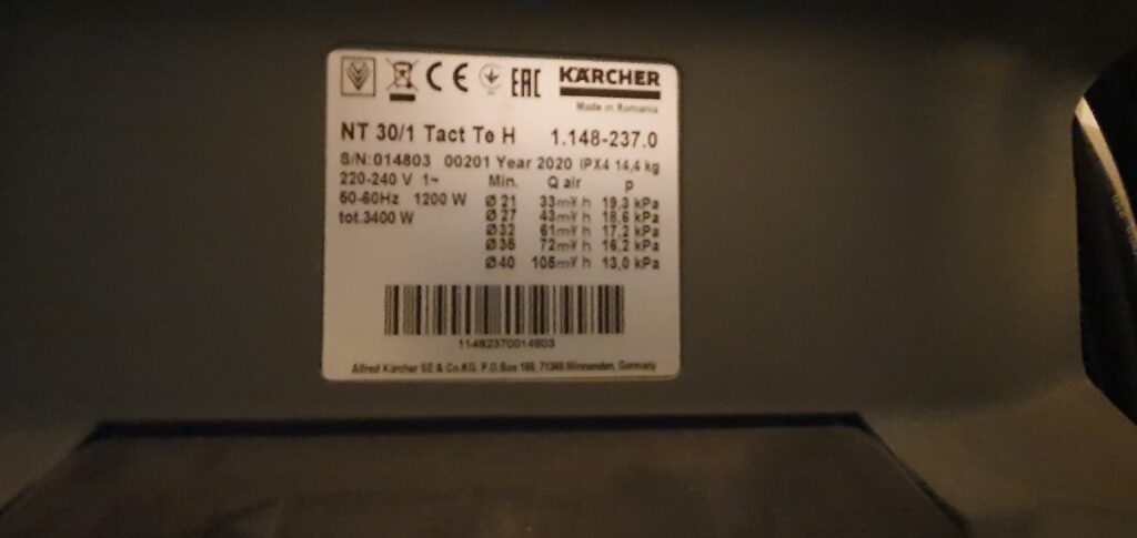 Kärcher Nt 30/1 TACT Te M Kärcher Nt 30/1 TACT Te h